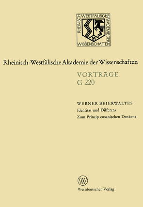 Identität und Differenz. Zum Prinzip cusanischen Denkens von Beierwaltes,  Werner