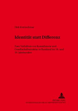 Identität statt Differenz von Kretzschmar,  Dirk