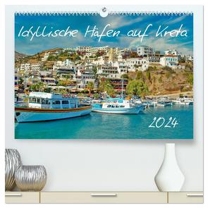 Idyllische Häfen auf Kreta (hochwertiger Premium Wandkalender 2024 DIN A2 quer), Kunstdruck in Hochglanz von Kleemann,  Claudia