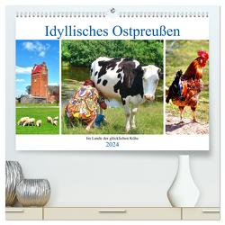 Idyllisches Ostpreußen – Im Lande der glücklichen Kühe (hochwertiger Premium Wandkalender 2024 DIN A2 quer), Kunstdruck in Hochglanz von von Loewis of Menar,  Henning