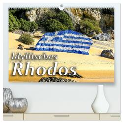 Idyllisches Rhodos (hochwertiger Premium Wandkalender 2024 DIN A2 quer), Kunstdruck in Hochglanz von Kuebler,  Harry