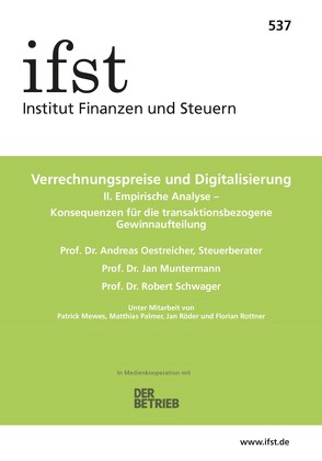 ifst-Schrift 537 von Muntermann,  Jan, Oestreicher,  Andreas, Schwager,  Robert