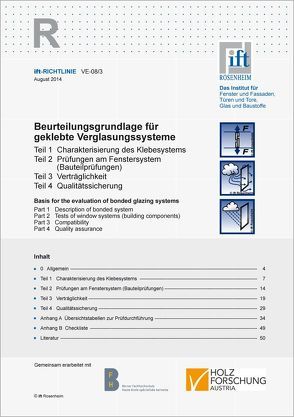 ift-Richtlinie VE-08/3 von ift Rosenheim GmbH