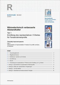 ift-Richtlinie WA-08/2 von ift Rosenheim GmbH