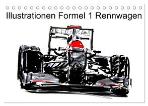 Illustrationen Formel 1 Rennwagen (Tischkalender 2024 DIN A5 quer), CALVENDO Monatskalender von Kraus,  Gerhard