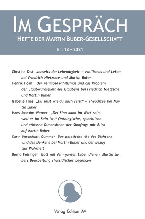 IM GESPRÄCH / Nr. 18 • 2021 von Martin-Buber-Gesellschaft,  MBG