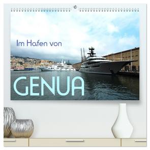 Im Hafen von Genua (hochwertiger Premium Wandkalender 2024 DIN A2 quer), Kunstdruck in Hochglanz von J. Richtsteig,  Walter