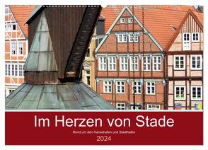 Im Herzen von Stade (Wandkalender 2024 DIN A2 quer), CALVENDO Monatskalender von Vier,  Bettina