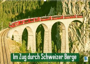 Im Zug durch Schweizer Berge (Premium, hochwertiger DIN A2 Wandkalender 2022, Kunstdruck in Hochglanz) von CALVENDO