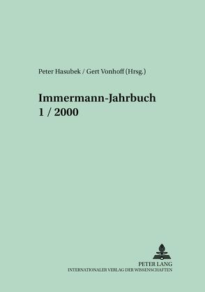 Immermann-Jahrbuch 1/2000 von Hasubek,  Peter, Vonhoff,  Gert