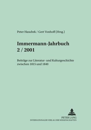 Immermann-Jahrbuch 2/2001 von Hasubek,  Peter, Vonhoff,  Gert