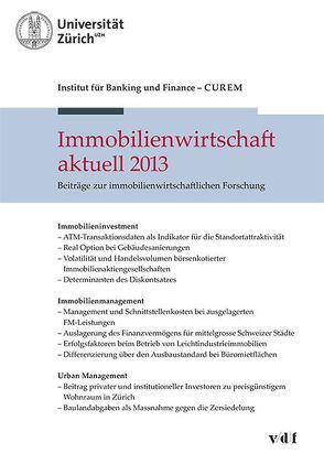 Immobilienwirtschaft aktuell 2013