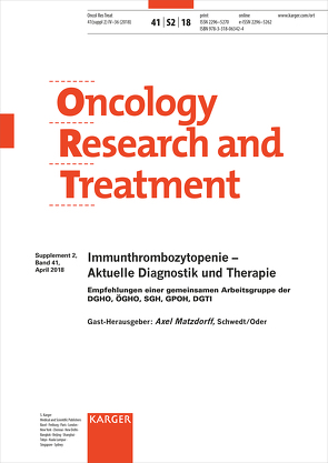 Immunthrombozytopenie – aktuelle Diagnostik und Therapie von Matzdorff,  A.