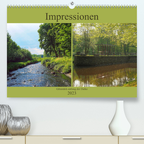 Impressionen – Gütersloh entlang der Dalke (Premium, hochwertiger DIN A2 Wandkalender 2023, Kunstdruck in Hochglanz) von Gube,  Beate