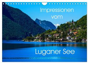 Impressionen vom Luganer See (Wandkalender 2024 DIN A4 quer), CALVENDO Monatskalender von Hampe,  Gabi