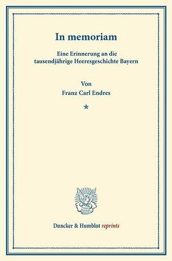 In memoriam. von Endres,  Franz Carl