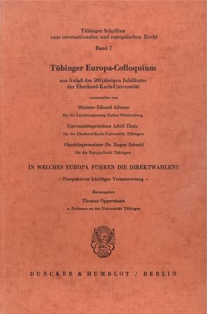 In welches Europa führen die Direktwahlen? von Oppermann,  Thomas