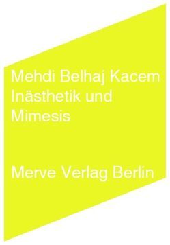 Inästhetik und Mimesis von Belhaj Kacem,  Mehdi, Voullié,  Ronald