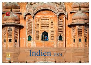 Indien 2024 Tempel, Tiger und Paläste (Wandkalender 2024 DIN A2 quer), CALVENDO Monatskalender von Bergwitz,  Uwe