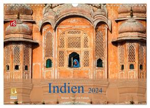 Indien 2024 Tempel, Tiger und Paläste (Wandkalender 2024 DIN A3 quer), CALVENDO Monatskalender von Bergwitz,  Uwe