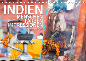 INDIEN Menschen Farben Impressionen (Tischkalender 2023 DIN A5 quer) von Maertens,  Bernd