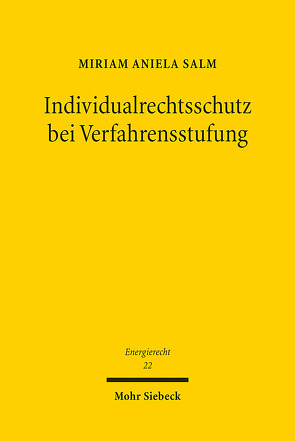 Individualrechtsschutz bei Verfahrensstufung von Salm,  Miriam Aniela