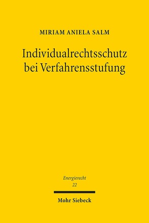 Individualrechtsschutz bei Verfahrensstufung von Salm,  Miriam Aniela