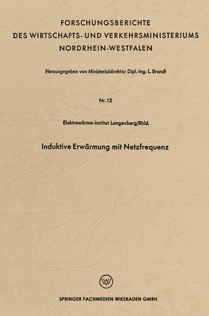 Induktive Erwärmung mit Netzfrequenz von Brandt,  Leo