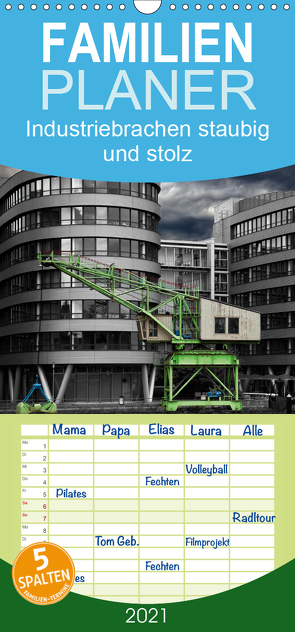 Industriebrachen staubig und stolz – Familienplaner hoch (Wandkalender 2021 , 21 cm x 45 cm, hoch) von Adams foto-you.de,  Heribert