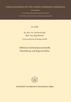 Infiltrierte Sintereisenwerkstoffe von Zapf,  Gerhard