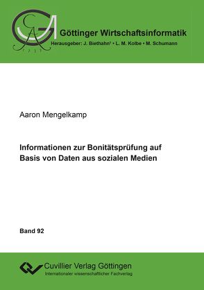 Informationen zur Bonitätsprüfung auf Basis von Daten aus sozialen Medien von Mengelkamp,  Aaron Johannes