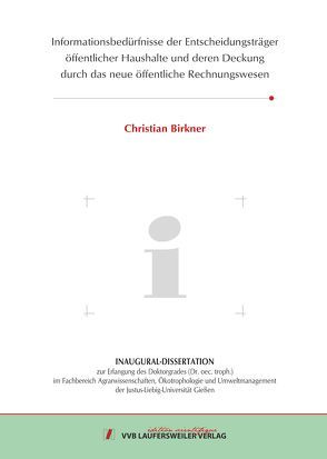 Informationsbedürfnisse der Entscheidungsträger öffentlicher Haushalte und deren Deckung durch das neue öffentliche Rechnungswesen von Birkner,  Christian