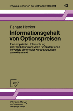 Informationsgehalt von Optionspreisen von Hecker,  Renate