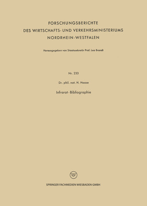 Infrarot-Bibliographie von Haase,  H.