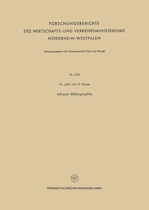 Infrarot-Bibliographie von Haase,  H.