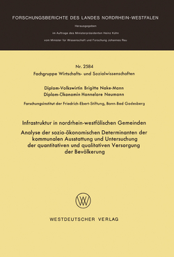 Infrastruktur in nordrhein-westfälischen Gemeinden von Nake-Mann,  Brigitte