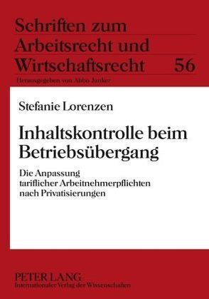 Inhaltskontrolle beim Betriebsübergang von Lorenzen,  Stefanie