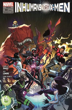 Inhumans vs. X-Men von Garron,  Javier, Lemire,  Jeff, Petz,  Jürgen, Soule,  Charles, Yu,  Leinil Francis