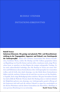 Initiations-Erkenntnis von Steiner,  Rudolf