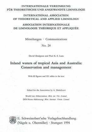 Inland waters of tropical Asia and Australia von Dudgeon,  David, Lam,  Paul K, Sládecková,  A