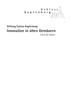 Innovation in alten Gemäuern von Hacker,  Erich W.