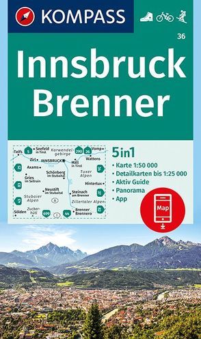 KOMPASS Wanderkarte Innsbruck, Brenner von KOMPASS-Karten GmbH