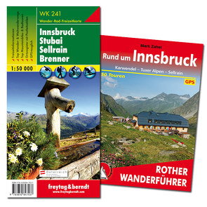 Innsbruck Wanderungen-Set, Wanderführer + Wanderkarte 1:50.000, in praktischer Umhängetasche von Freytag-Berndt und Artaria KG