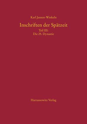 Inschriften der Spätzeit von Jansen-Winkeln,  Karl