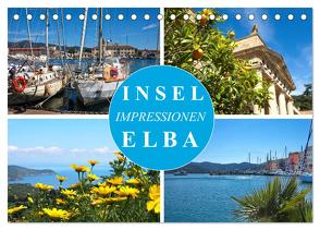 Insel Elba Impressionen (Tischkalender 2024 DIN A5 quer), CALVENDO Monatskalender von J. Richtsteig,  Walter