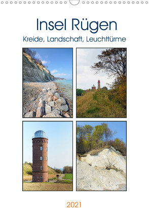 Insel Rügen – Kreide, Landschaft, Leuchttürme (Wandkalender 2021 DIN A3 hoch) von Frost,  Anja