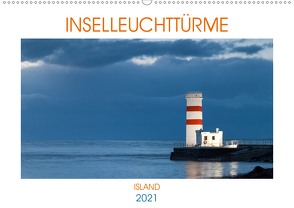 Inselleuchttürme Island (Wandkalender 2021 DIN A2 quer) von Bernhard,  Anne-Barbara