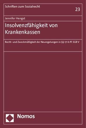 Insolvenzfähigkeit von Krankenkassen von Hengst,  Jennifer