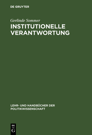 Institutionelle Verantwortung von Sommer,  Gerlinde