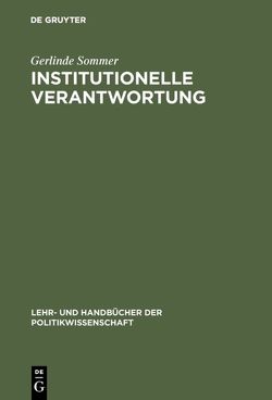 Institutionelle Verantwortung von Sommer,  Gerlinde